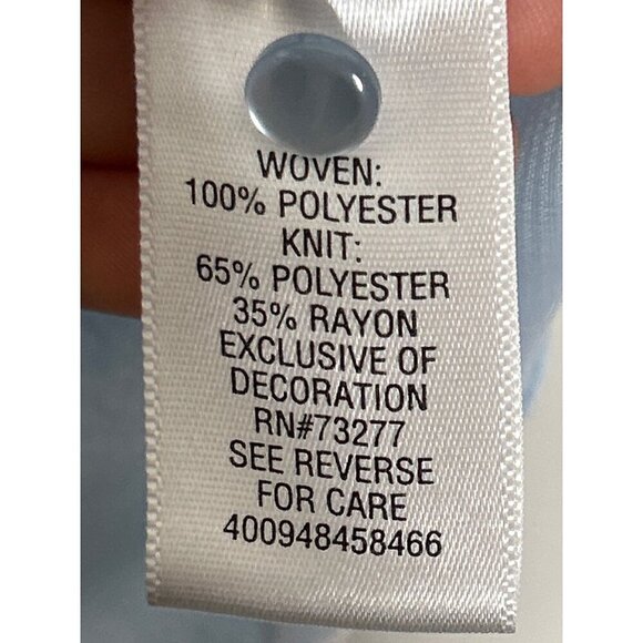 Princess Vera Wang Light Blue Sheer Lace Collared Button Down Tank Top Sz XS - Picture 5 of 8